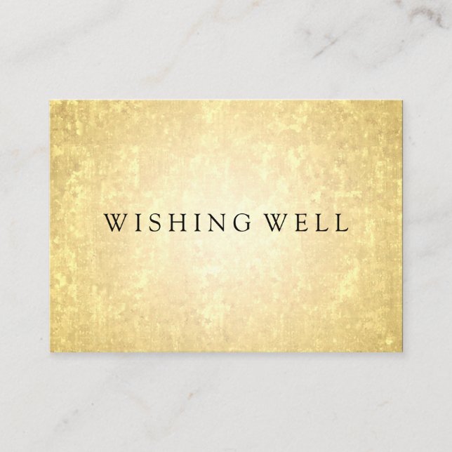 Carte D'accompagnement Wishing well Gold Foil Look Stars Confetti (Devant)