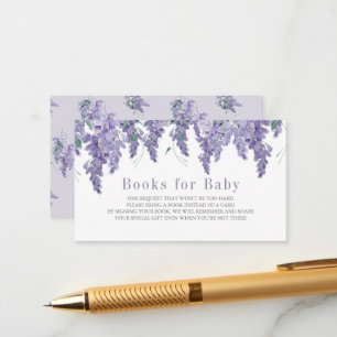 Carte D'accompagnement Wisteria Watercolor Baby shower Livres pour bébé