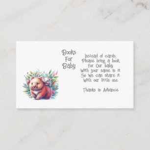 Carte D'accompagnement Wombat Animal Books for Baby Encape Card