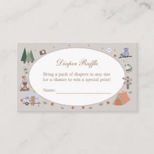 Carte D'accompagnement Woodland Adventure Attend le Baby shower de campin