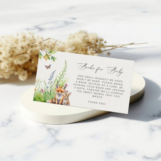 Carte D'accompagnement Woodland Animals Fox Rabbit Livres Pour Bébé (Créateur téléchargé)