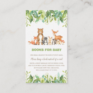 Carte D'accompagnement Woodland Animals Green Forest Livres pour bébé