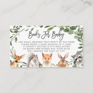 Carte D'accompagnement Woodland Animals Livres Pour Baby Baby shower Card