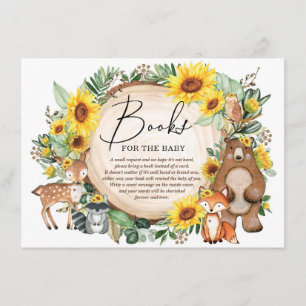 Carte D'accompagnement Woodland Animals Sunflower Garden Livres pour bébé