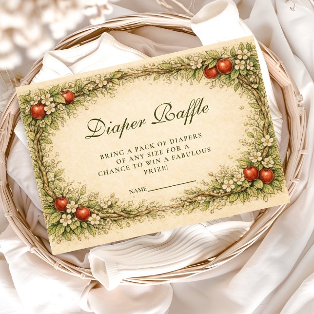 Carte D'accompagnement Woodland Apple Storyboo Diapper Raffle (Créateur téléchargé)