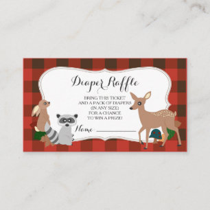 Carte D'accompagnement Woodland Créations Plaid Déchets Raffle Ticket