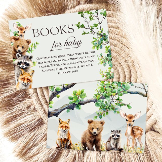 Carte D'accompagnement Woodland Forest Animals Books for Baby Card (Créateur téléchargé)