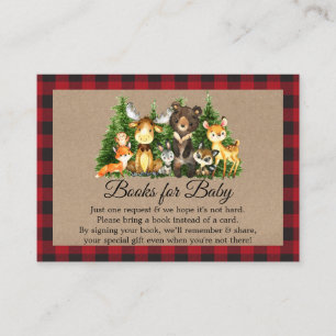 Carte D'accompagnement Woodland Forest Animals Rustic Books for Baby