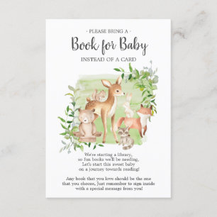 Carte D'accompagnement Woodland Friends Book for Baby Card