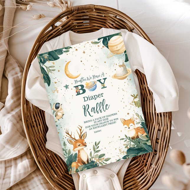 Carte D'accompagnement Woodland Houston Nous Avons Un Petit Raffle Diappe (Créateur téléchargé)