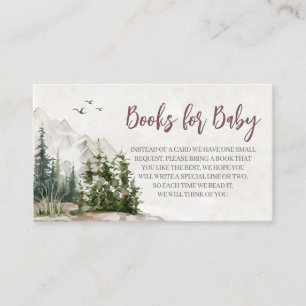 Carte D'accompagnement Woodland Mountain Baby showers Livres pour bébé