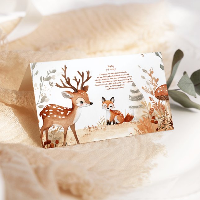 Carte D'accompagnement Woodland Oh Deer Forest Livres pour Baby (Créateur téléchargé)