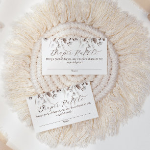 Carte D'accompagnement Woodland Winter Floral Livres Demander Baby shower