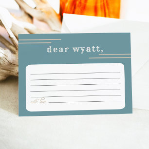 Carte D'accompagnement WYNONA Terracotta Turquoise Rodeo Cowboy Temps Cap