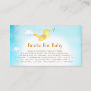 Carte D'accompagnement *~* Yellow Birdie Sky Baby Books For Baby