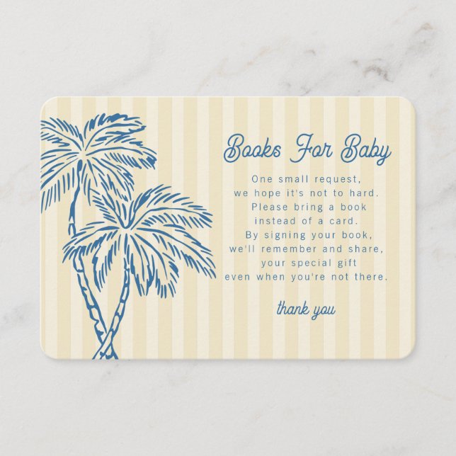 Carte D'accompagnement Yellow Palm Springs Pastel Books for Baby Insert (Devant)