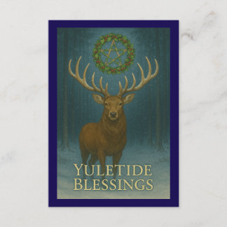 Carte D'accompagnement Yuletide Blessings Stag Enclosure Card