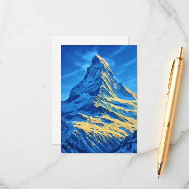 Carte D'accompagnement Zematt Matterhorn Suisse (Devant/Arrière en situation)