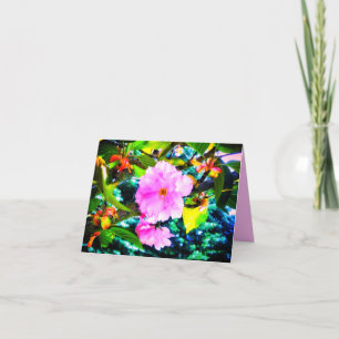 CARTE D'ACCUEIL 3PINK BLOSSOMS