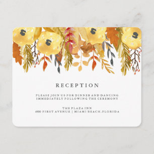 Carte d'accueil Charming Fall Watercolor