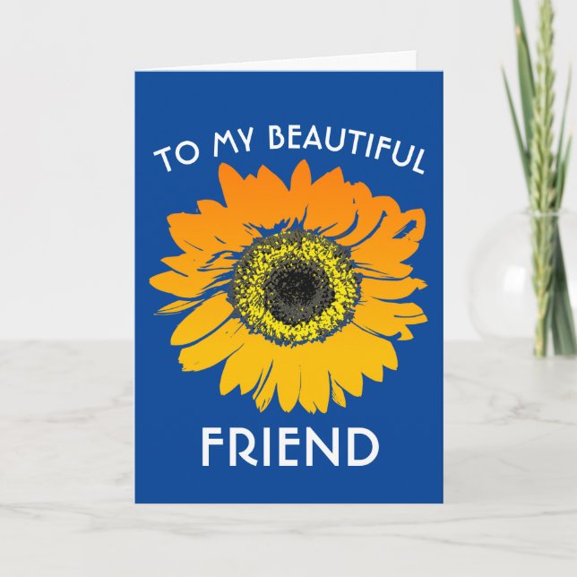 CARTE D'ACCUEIL DE L'ANNIVERSAIRE DE SUNFLOWER AMI (Devant)