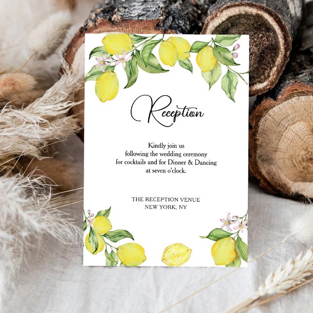 Carte d'accueil de mariage citron d'été (Créateur téléchargé)