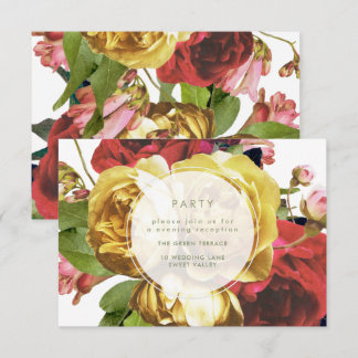Carte d'accueil de mariage du Garden Party anglais