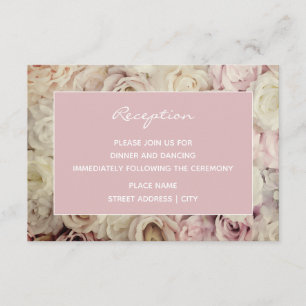 Carte d'accueil de mariage française rose vif