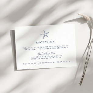 Carte d'accueil de mariage Nautical Starfish