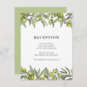 Carte d'accueil de mariage Olive