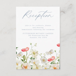 Carte d'accueil de mariage Spring Peony Watercolor