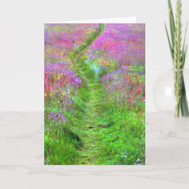 Carte d'accueil du champ de printemps (Devant)