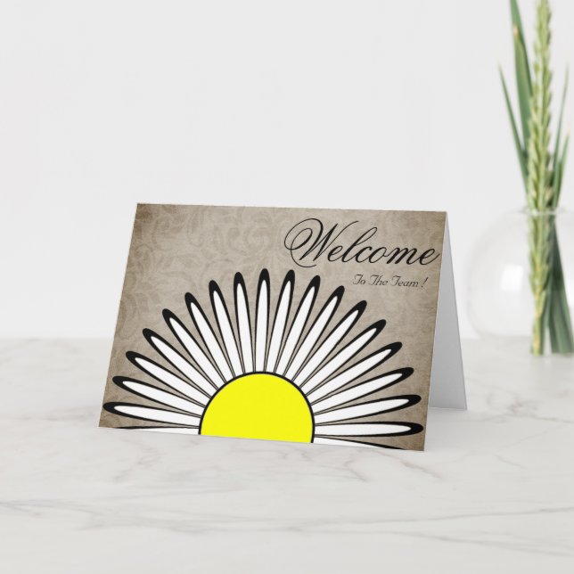 Carte d'accueil minimaliste blanche pour marguerit (Devant)