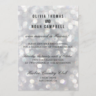 Carte d'accueil moderne Gray Elégant Post Wedding