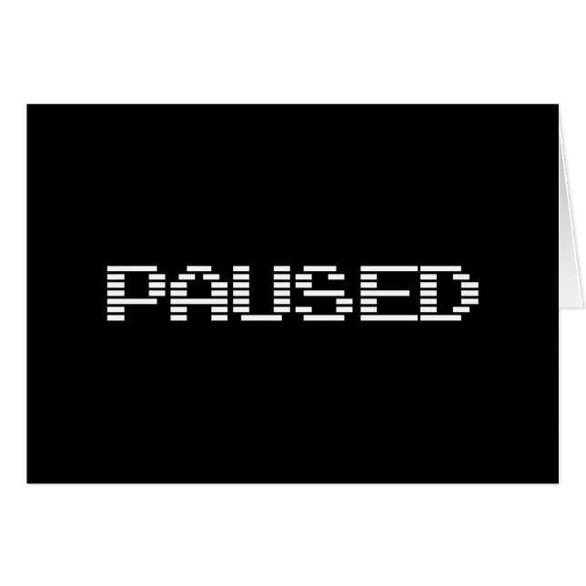 CARTE D'ACCUEIL PAUSÉE (Devant horizontal)