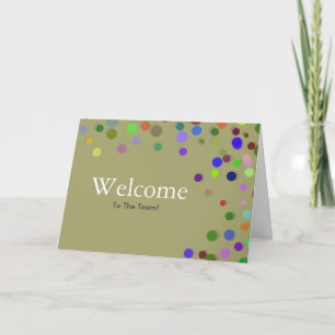 Carte d'accueil Pois Colorée Falling Sparkles