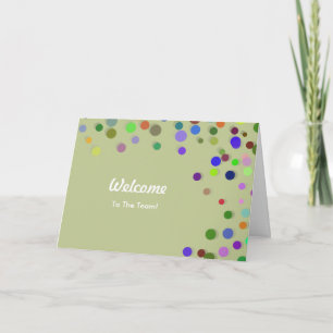 Carte d'accueil Pois Colorée Falling Sparkles