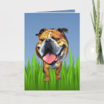 Carte d'accueil pour Bulldog<br><div class="desc">Je suis un grand amoureux des animaux et je défends pour eux et la création d'art/de dessins animés est ma passion. Vous pouvez facilement customiser cette carte en sélectionnant le bouton bleu "modifier ou personnaliser". Si vous souhaitez que VOTRE chien dessiné de cette manière de dessin animé mette sur les...</div>