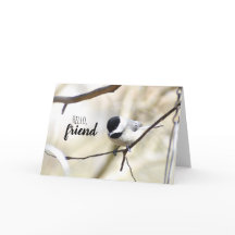 Carte d'accueil pour les chickadee