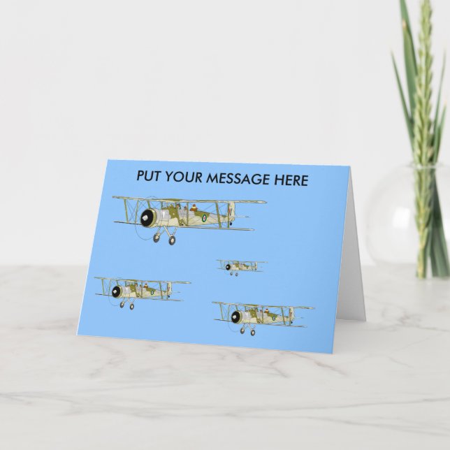 Carte d'accueil Swordfish Biplane (Devant)