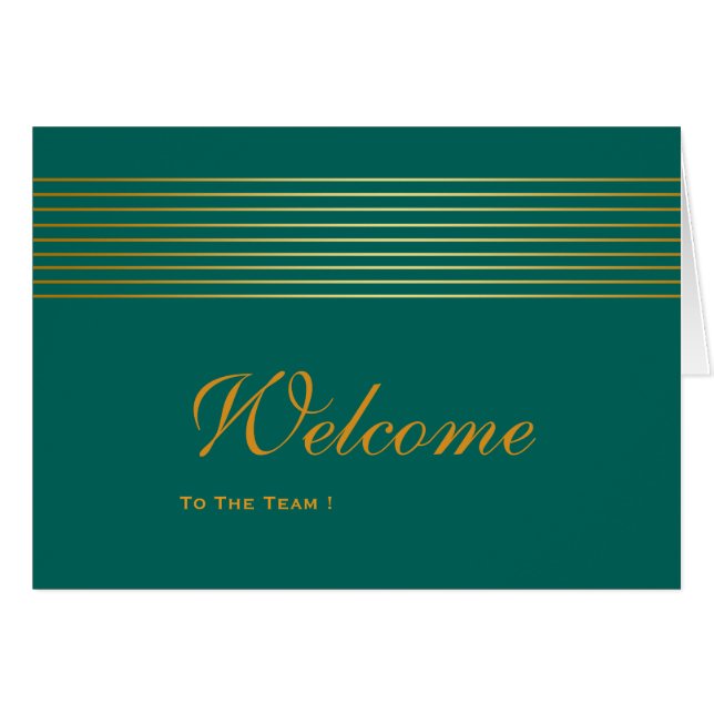 Carte d'accueil Verte Strike Gold (Devant horizontal)