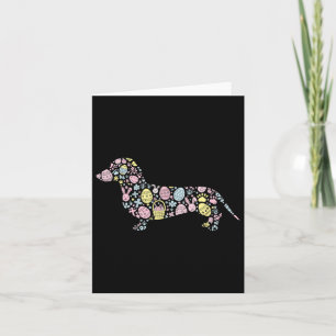 Carte Dachshund Bunny Oeuf de Pâques Jour de Pâques Femm
