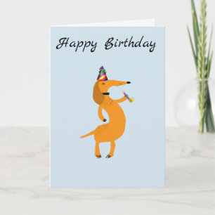 Carte Dachshund Carte Anniversaire Carte Wiener Do