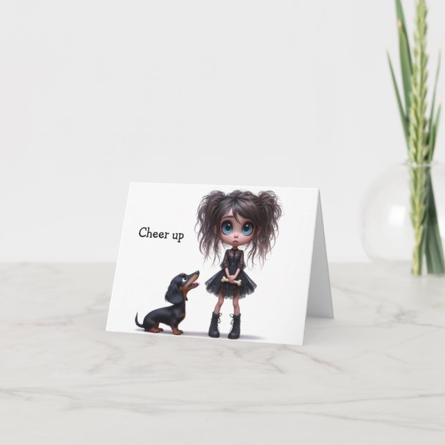 Carte Dachshund Chever Up (Devant)