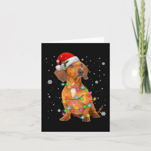 Carte Dachshund Chiens Arbre Noël Noël Noël Cadeaux Pour