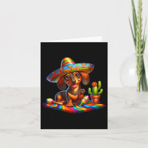 Carte Dachshund Dit Drôle Salut Cinco De Mayo Sombrero C