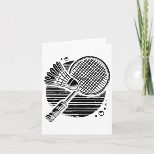 Carte Dachshund Dog Badminton Player Shuttle