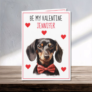 Carte Dachshund Dog I Wohof You Valentine