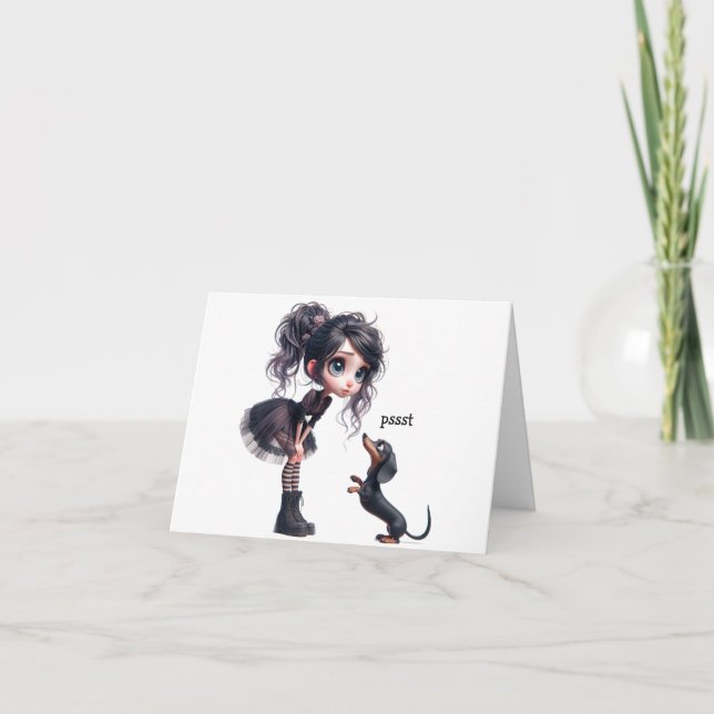 Carte Dachshund Encouragement (Devant)