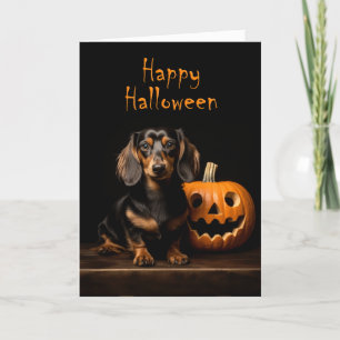 Carte Dachshund Halloween